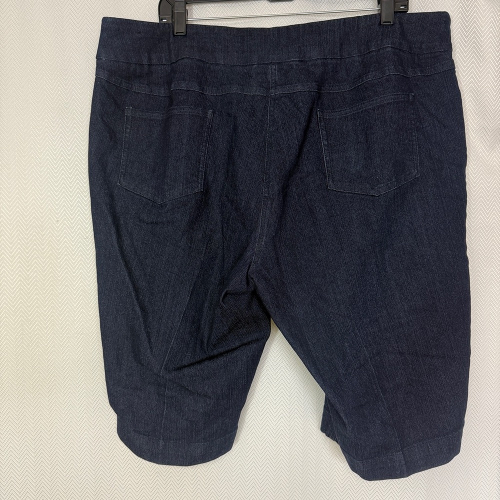 Slim Station by Multiples Dark Wash Denim Shorts Size 20W - Picture 6 of 6